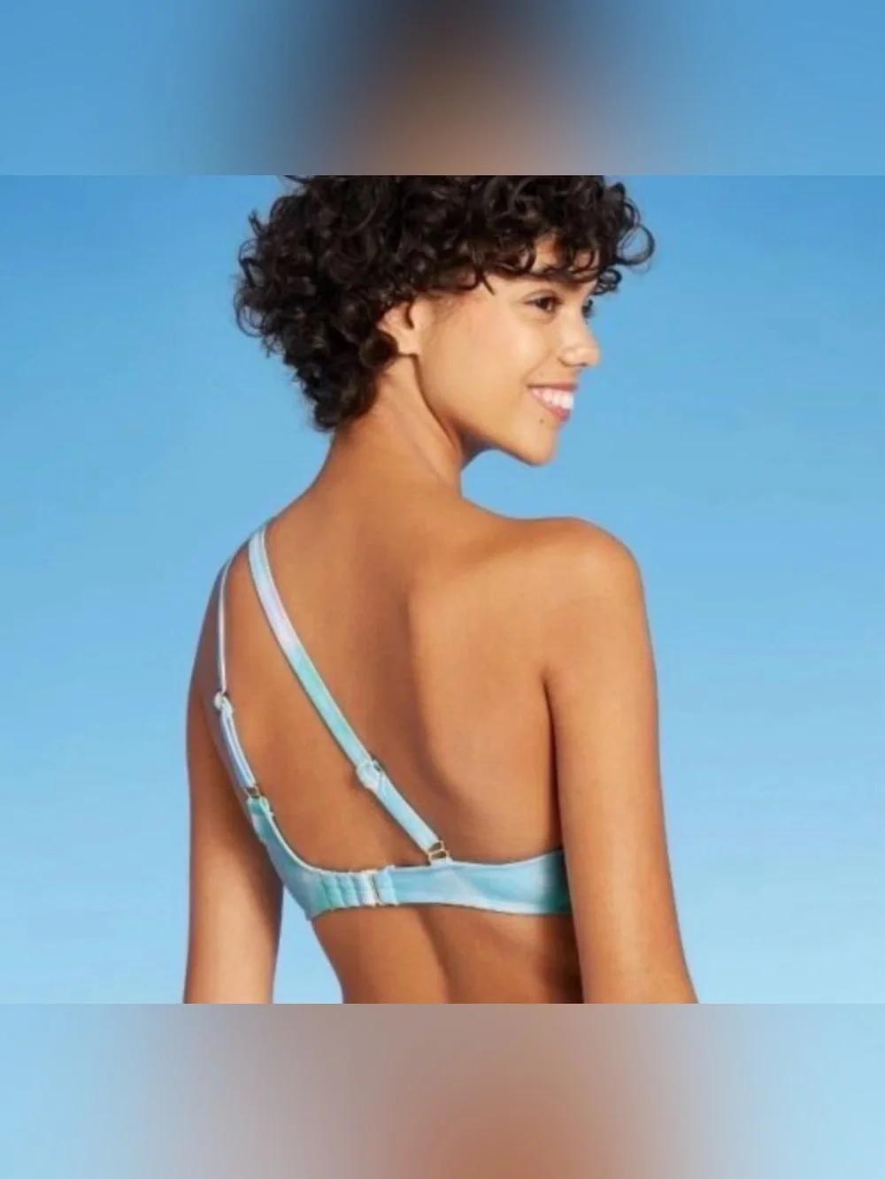Juniors One Shoulder Side Wire Bralette Bikini Top Xhilaration Small 0-2